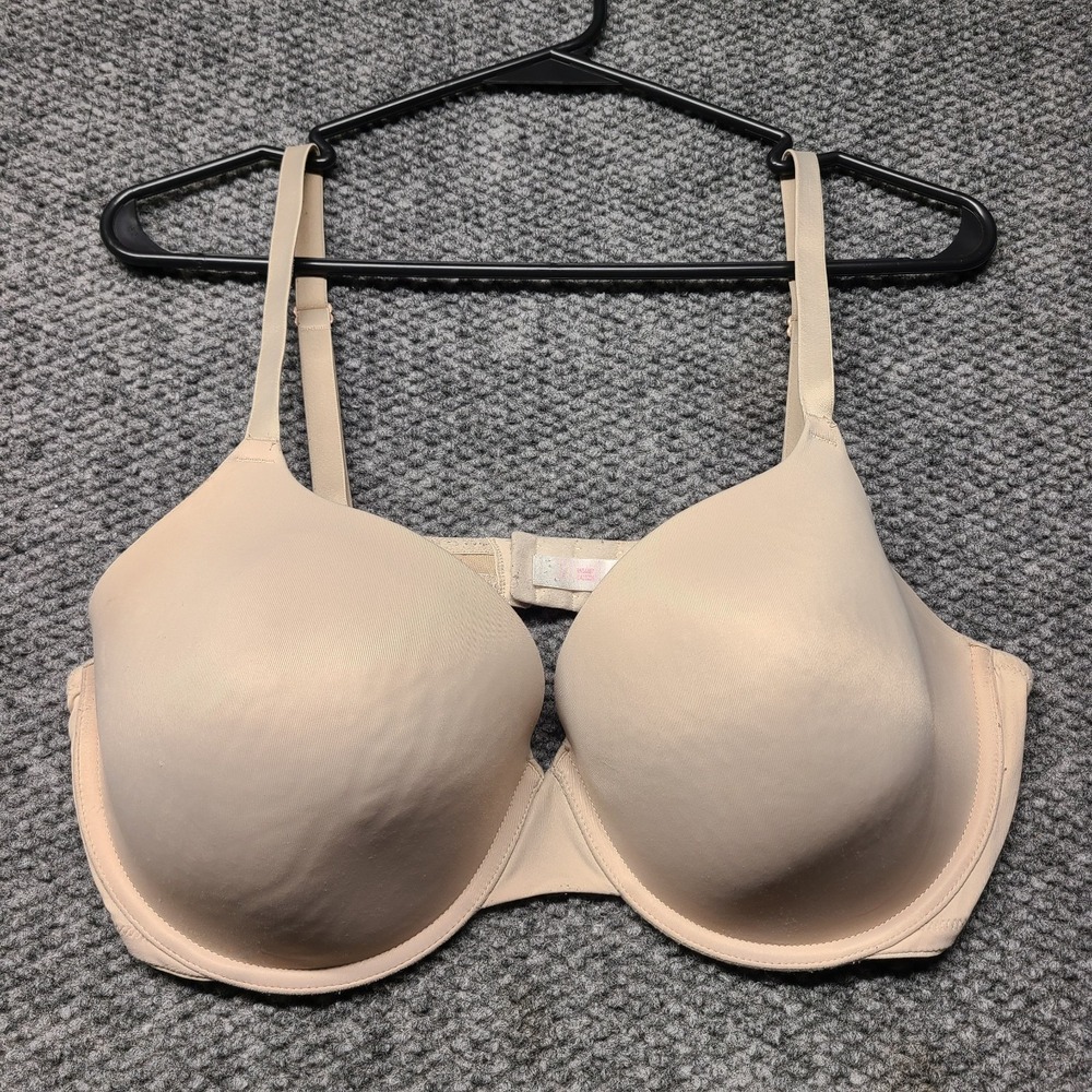 Victoria's Secret PINK T-Shirt Bra Women's 38DD Beige Lined Adjustable Straps